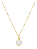 Colar Ponto De Luz Em Ouro 18k Elos Cadeado E 45cm Cor Branco